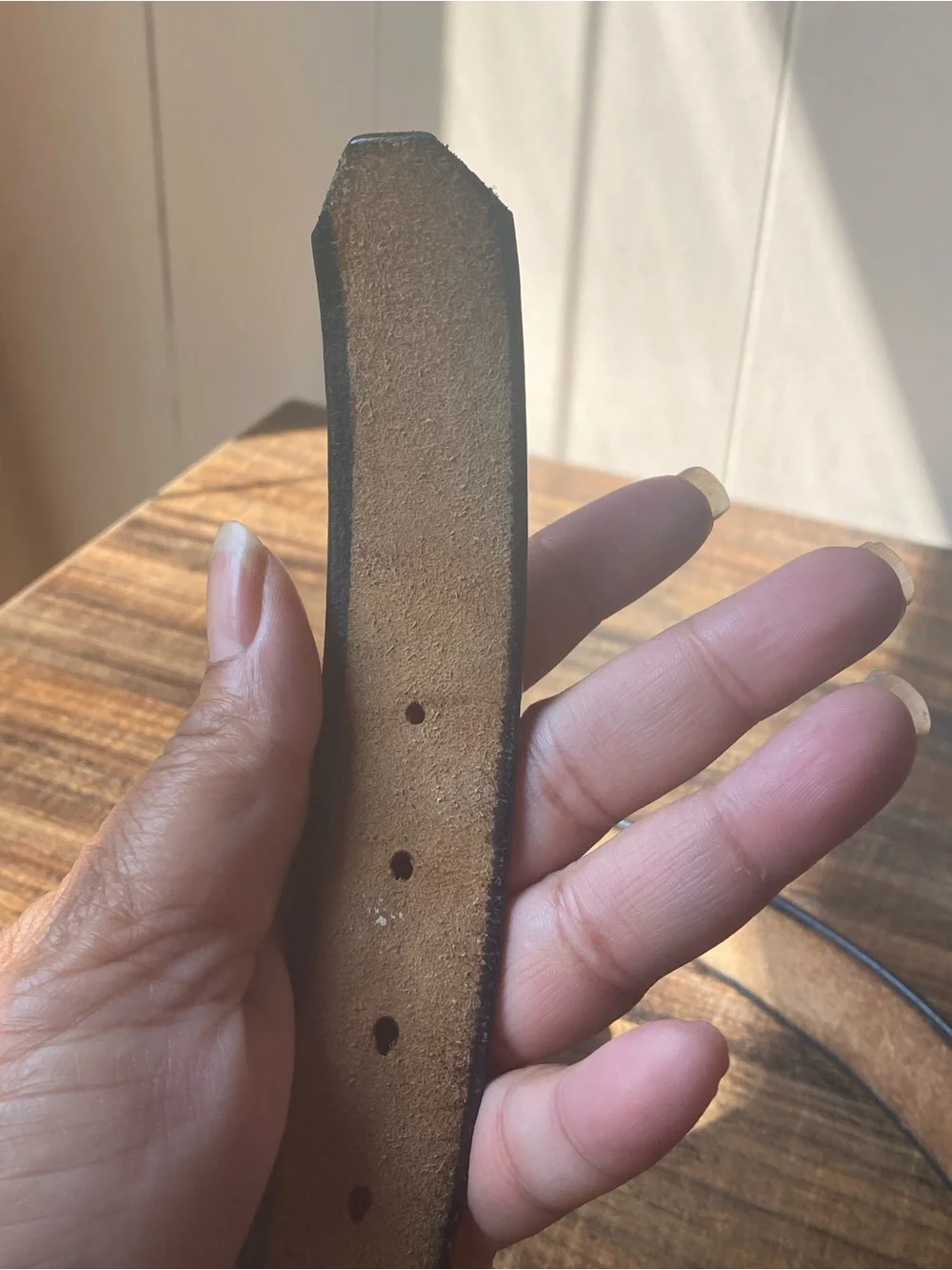 Vintage Handtooled Leather Belt, 34”